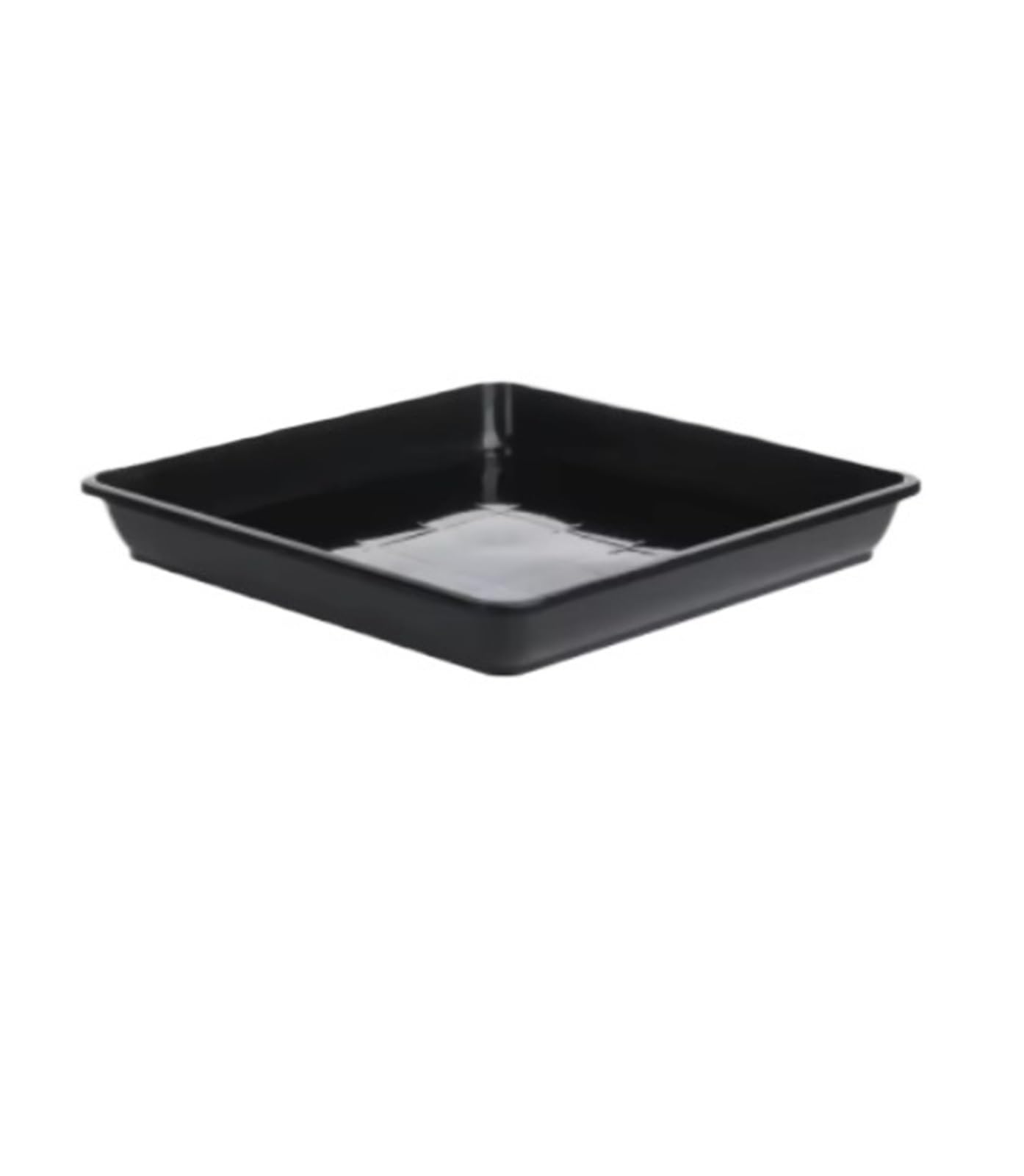 YILWPV 10Pcs Plastic Plant Pot Saucer Drip Trays Saucers Indoor Outdoor Square Flower(Black,18x18cm)