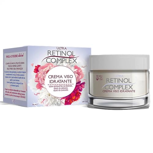 Ultra Retinol Complex Crema facial hidratante con extracto de peonía, aceite de argán y cáñamo, 50 ml