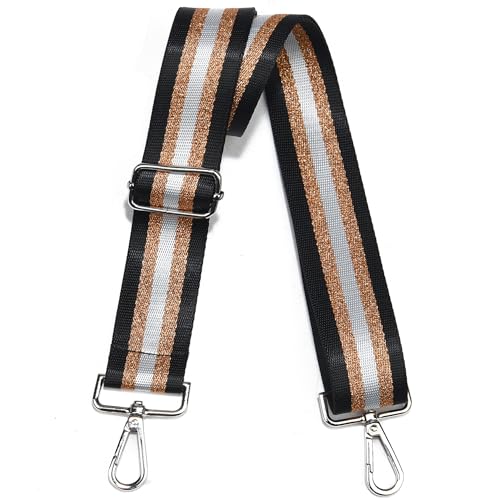 Image of LVYOUME Purse Strap Silver Hardware Wide Bag Straps Replacement Crossbody Adjustable Shoulder Strap for Purses