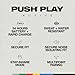 Skullcandy Push Play Active Wireless Earbuds, Bluetooth Headphones, Noise Isolating, 34 Hrs Battery, Secure-Fit Over-Ear Hanger, Sweat Water Resistant, Microphone for iPhone Android - Black/Orange​