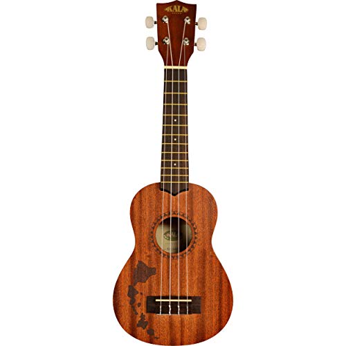 Kala Satin Mahogany Soprano Ukulele with Hawaiian Islands Laser-Etched Design + Snark SN6X Clip-On Ukulele Tuner, GSA70B… - Les Beatles, Paul McCartney, John Lennon, RIngo Starr, George Harrison Kala Satin Mahogany Soprano Ukulele with Hawaiian Islands Laser-Etched Design + Snark SN6X Clip-On Ukulele Tuner, GSA70B… – Image 4