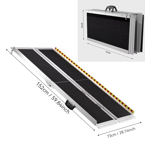 Rampe en aluminium portable antidérapante haute résistance 300 kg
