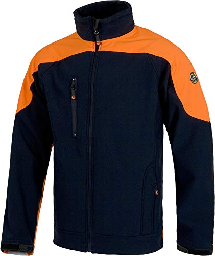 Work Team Workshell Combinado con Alta Visibilidad. Hombre Marino+Naranja A.V. 5XL