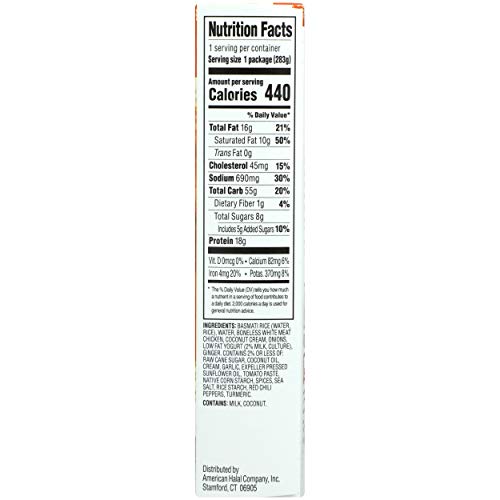 Saffron Road Coconut Curry Chicken with Basmati Rice Frozen Dinner, 10oz - Antibiotic Free, Gluten Free, Halal - Thumbnail 6