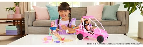 image for Barbie Mysteries: Beach Detectives Playset with Beach Buggy Toy Car & 