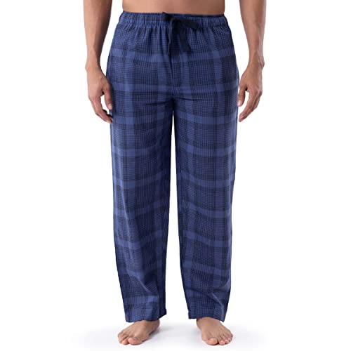 Van Heusen Men's Cotton Broadcloth Sleep Pant, Navy/Blue Plaid, X-Large #TOP26