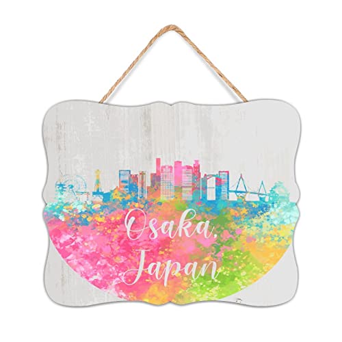 Lustiges Holzschild Japan Osaka bemaltes Holzschild Schild Zitat Bauernhaus Straße Landschaft Reise Sehenswürdigk ...