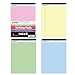 KAISA note pads Colored Legal Pad Writing Pads 8.5x11 inch, Wide Ruled, 40 Sheets/Pad, 20lb Colored Paper, Perforated Writing Pad with Sturdy Back (4 Pads), KSU-5972