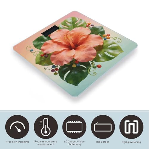Báscula digital de baño BTCOWZRV con pantalla LCD y base antideslizante miniatura 3