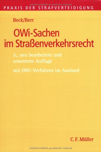 OWi-Sachen im Straßenverkehrsrecht OWi-Sachen im Straßenverkehrsrecht