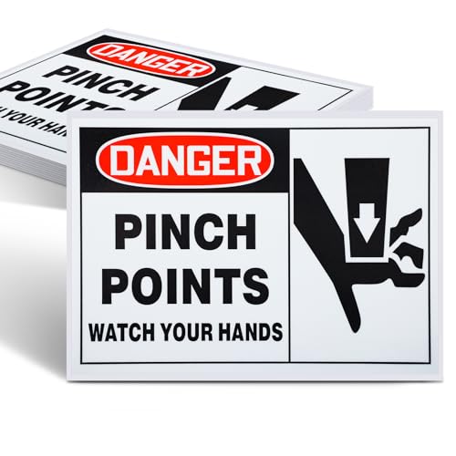 Étiquettes danger pinch point évitez les blessures aux mains