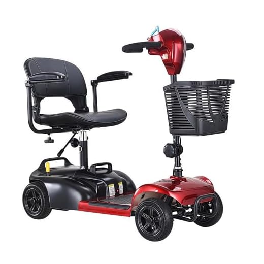 Electric Scooter for Elderly, Safe Folding Four-Wheel Power-Assisted Vehicle, Lithium Battery Disabled Mobility Transportation