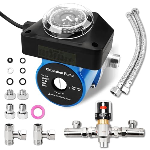RAMATA Instant Hot Water Recirculating Pump System Kit For Tank Water Heater Recirculation...