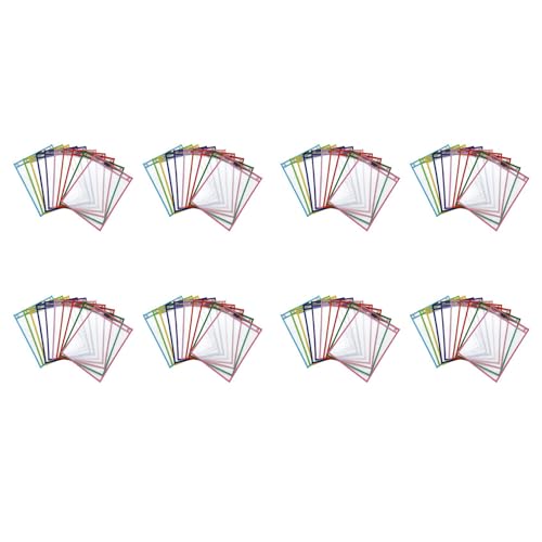 Pochettes effaçables à sec réutilisables x80 en couleurs assorties pour l'école