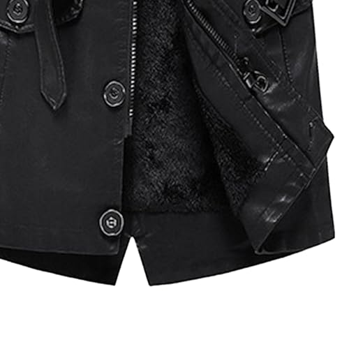 Chaqueta Bomber de Cuero Acolchada para Hombre miniatura 6