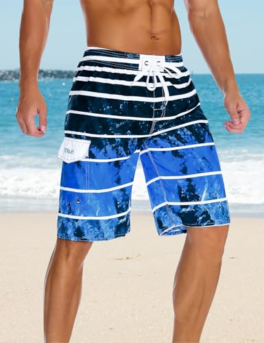 Men's Beachwear Summer Holiday Swim Trunks Quick Dry Striped2