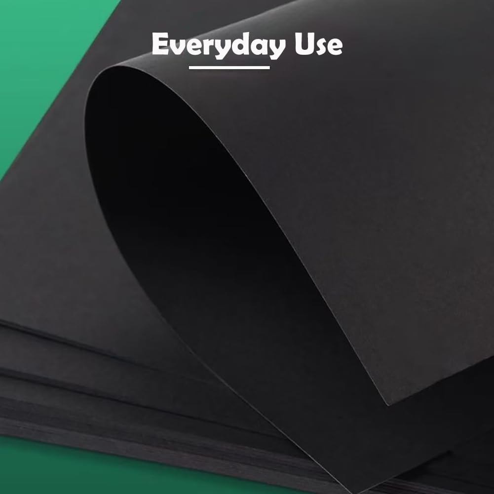DIY Handgefertigte Origami Black Cardstock - Mehrzweckpapier Zum Druck, Handwerk Und Büro | Hintergrundpapier Für Cover, Karten, Kunstprojekte,A3-300GSM,4 Pack (20 Blätter/Pack)