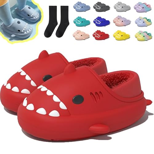 Sharklas Originals Winter, Shark Polar Slippers, Sharklas De Invierno, Shark Slippers Removable Plush Lining, Winter Warm Plush Comfy Non Slip Shark Slippers