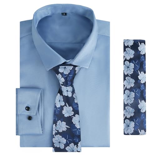 Image of Alizeal Mens 3 Pcs Long Sleeve Shirts Set