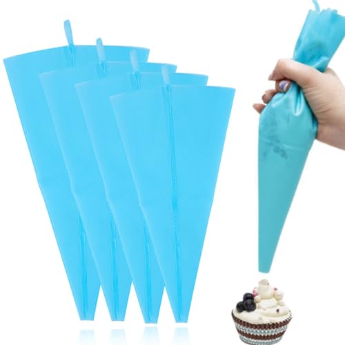 Tadipri 4 Piezas Bolsas de Pastelería Reutilizables Manga Pastelera Profesional Silicona para Manga Pastelera Profesional Pastelería, Crema, Pasteles(10/12/14/16INCH)