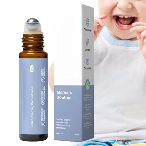 Rouleau de soulagement des dents pour - 10 ml - Portable - Soin apaisant des gencives - Huile pour soulager les dents - Pour garçons et filles - Pour l'intérieur et l'extérieur - Pour la