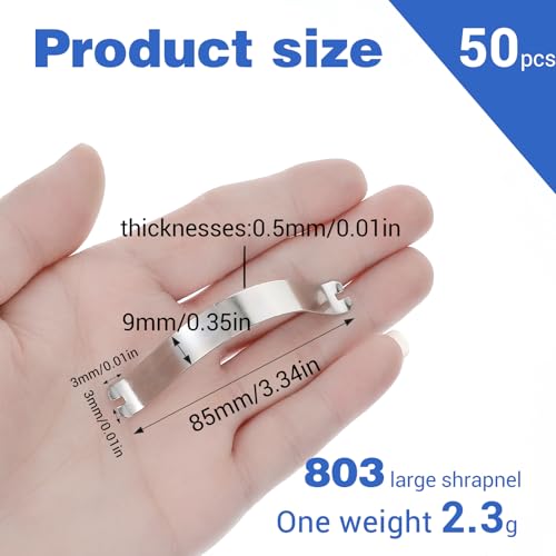 Image of Metal Spring Clips, 50 Pcs Stainless Steel Picture Frame Backing Clips Picture Framing Supplies Picture Frame Hardware Backing Clips Framing Tools for DIY Picture, 85x9mm