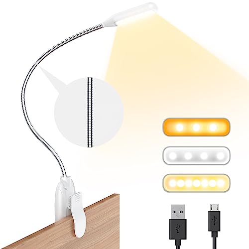 APMIEK Leselampe Buch Klemme, 7 LED Leselampe Klemmbar 3 Leuchtmodi 9...