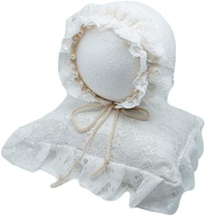 Baby Photography Props Lace Hats Posing Aid Newborn Boy Girl Photo Shoot Outfits Infant Hat Posing Accessories Set