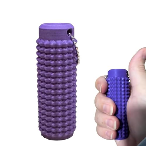 Image of Little Ouchies Fidget, Pocket Mini Fidget Toy for Adults, Pain Stim Fidget, 3D Printed Venting Key Pendant, Spiky Grippie Stim Keychain for Anxiety Relief Positive, Novelty Gifts for Friends(Purple)