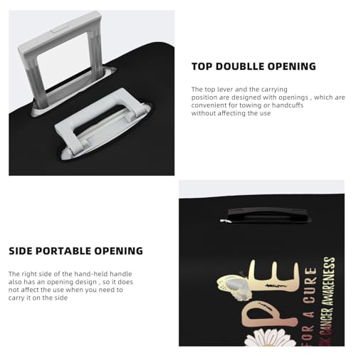 Travel Luggage Cover Hope For A Cure Head & Neck Cancer Awareness Flower Fashion Washable Baggage Suitcase Protector Fit For Luggage X-Large4