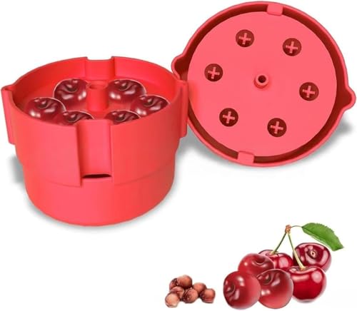 Snocciolatore Ciliegie, Multi snocciolatore per Ciliegie, noccioli di Ciliegie, Rimozione di semi a Pressione Facile con 6 snocciolatori per Ciliegie con paraspruzzi
