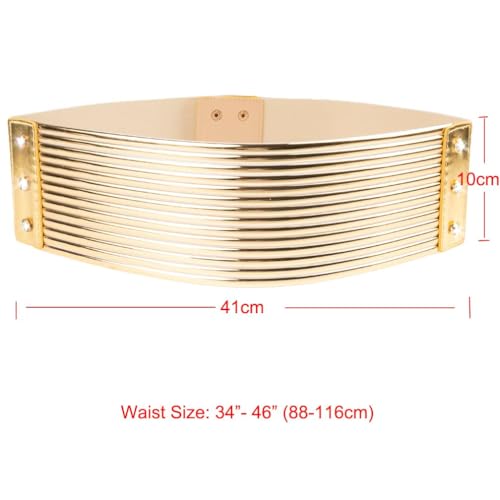 Plus Size Women Bling Wide Belt for Dress Vintage Rhinestones Elastic Sparkle Waistband Ladies Cummerbands4