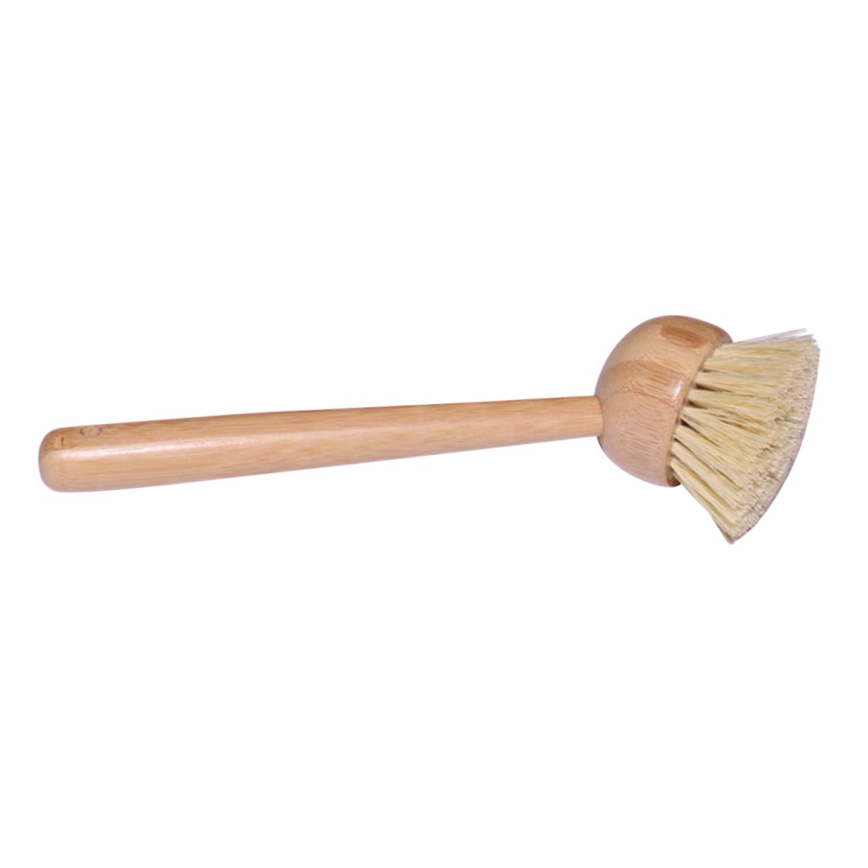 OFFSCH 1 Pc Bamboo Dish Brush Sisal Handle Long-handled Wok Cleaner Kitchen Cleaning Tool