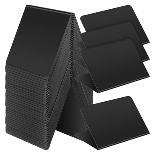 Ardoises pour Buffet et Décorations de Mariage en PVC Noir - 40 Pcs