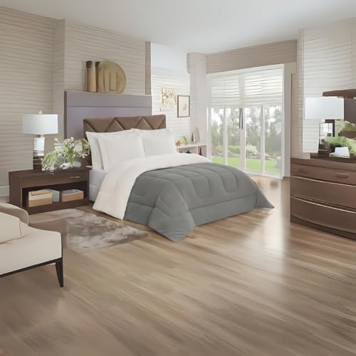 Edredom Sherpa Cobertor Casal Queen 2,40x2,20m Cobertor E Coberdrom Macio - Cinza