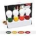 GardenTastico Decorative and Portable LED Bulb Light On A Pull-Rope | Outdoor, Kids Room, Dorm Room, Reading Lamp, Decoration | Set of 4 (Red, Orange, Green, Yellow) | Battery Operated | 44-Inch Cord