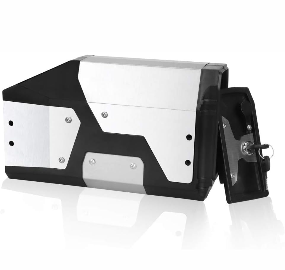 LKV R1200GS Tool Box Motorcycle Left Side Bracket with Stainless Steel Case Replacement for BMW R1250GS LC ADV Adventure F750 F850 Accessories