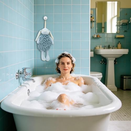 Toalla de invitados suave de conejo ideal para complementar tu baño, ducha y cocina 3