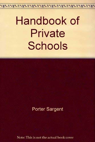 Handbook of Private Schools 0875581129 Book Cover