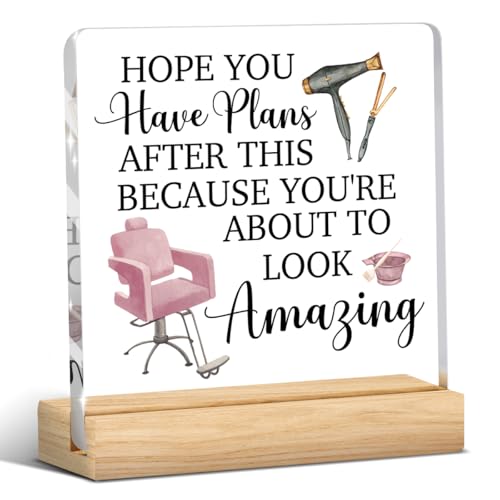 Hairdresser Gifts, Pink Hair Salon Decor, Salon Decor for Hair Stylist, Birthday Thank You Gift for...