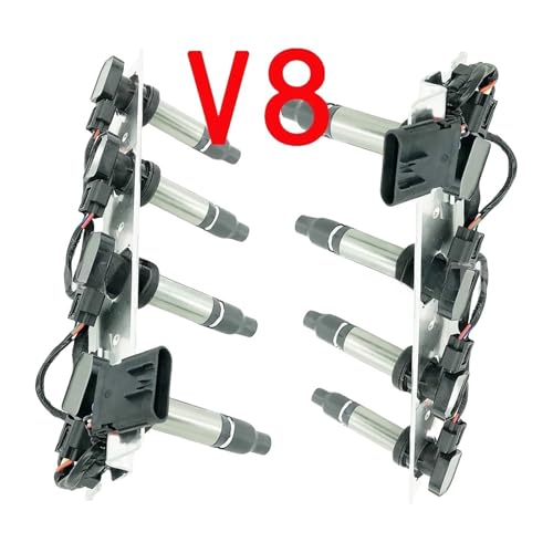 BOBINA DE ENCENDIDO 7 PINES CON SOPORTE Compatible for CADILLAC DTS SRX STS XLR DEVILLE SEVILLE 4.4L 4.6L V8 (1997-2011) 12585765 UF372(2 Sets)