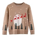 [HongzyFirm] クリスマス セーター キッズ ベビー服 ノルディック柄 プルオーバー 女の子 男の子 可愛い 面白い 防寒 男女兼用 長袖 丸首 韓国風 子供 インナー トップス ニット 子供服 厚手 春秋冬 ニットセーター 暖かい 新年 プレゼント