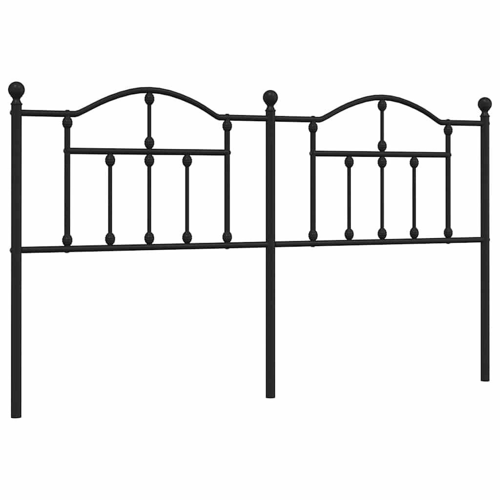 vidaXL Testiera di Ricambio in Metallo Nero 180 cm
