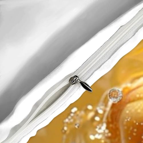 Taies d'oreiller garcon housse de couette single peach fruits microfibre 135x200 - 6