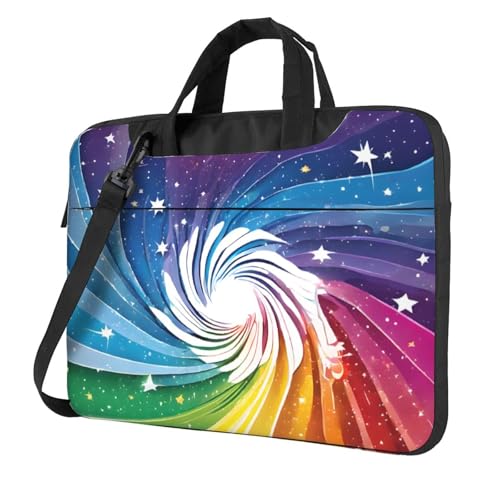 Sacoche ordinateur portable arc-en-ciel fine et robuste pour vos trajets en ville et au bureau