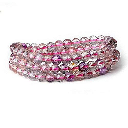 Bracelet Super Seven extensible 6 mm en perles de pierre de Melody AAA - 3