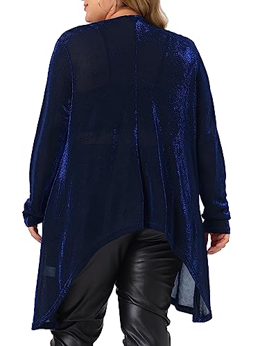 Image of Agnes Orinda Plus Size Women Cardigan Open Front Long Sleeve Irregular Hem Lightweight Long Cardigans