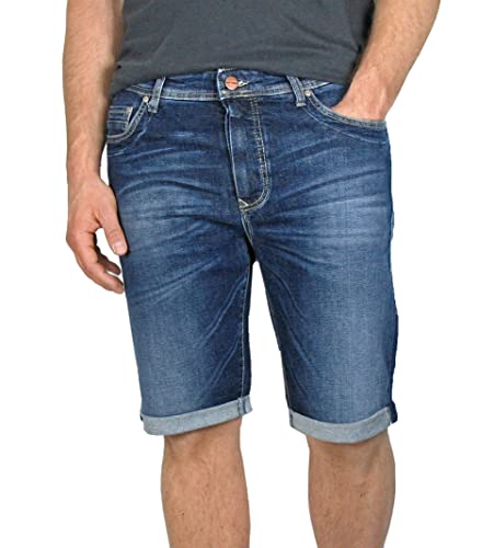 MAC Jeans Pantalones cortos para hombre 90's Denim Stretch, Dark Blue 3d Wash, 38W