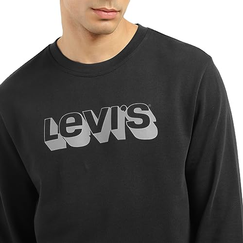Image of Levi's Men's Cotton Regular Fit Logo Crew Neck Sweatshirt