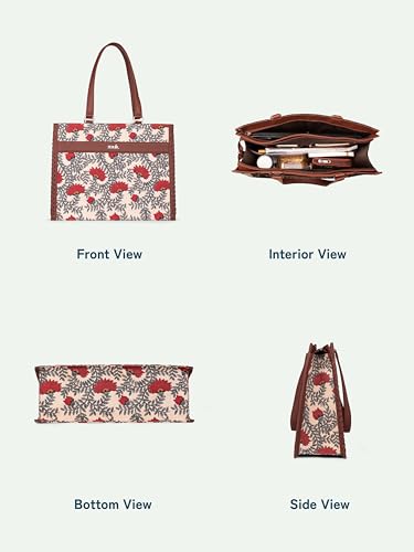 Image of ZOUK Boardroom Office Bag for Women | Big Size Business Tote | Laptop Up to 14 Inch | Water-Resistant | Stylish Handbag for Work & Travel |